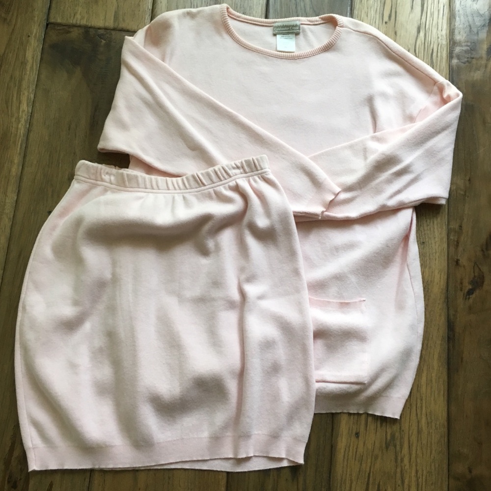 Vintage Sweatshirt and Skirt Set
